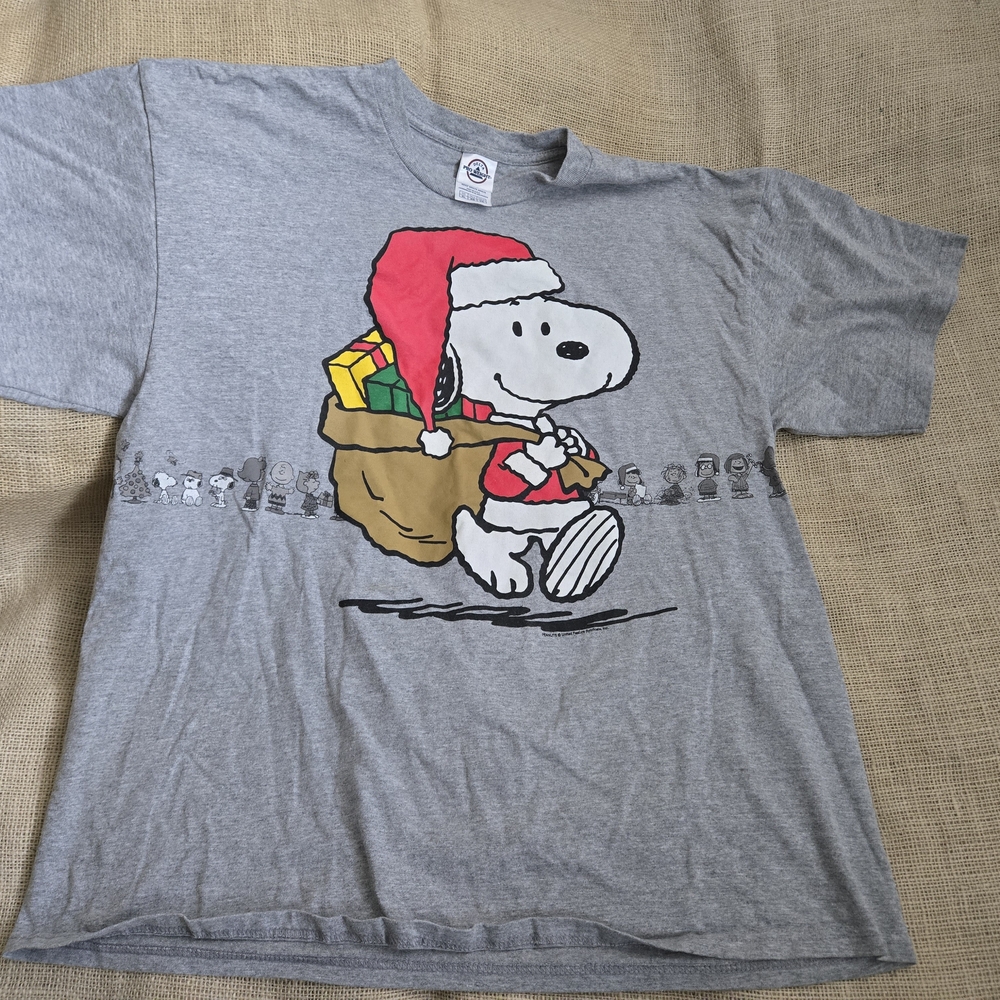 Peanuts Snoopy Holiday Shirt. - Gray